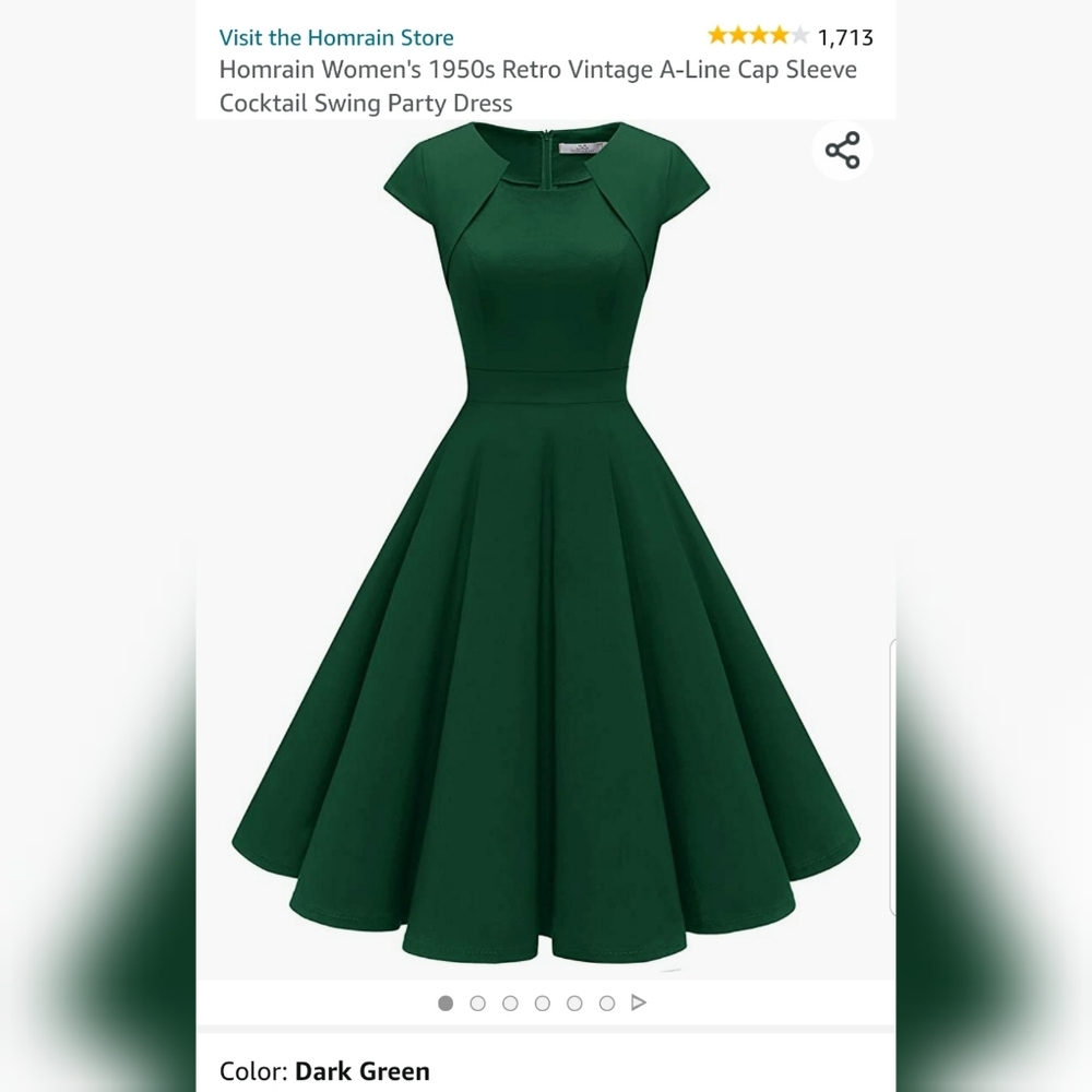 Homrain Vintage Green Dress NWOT